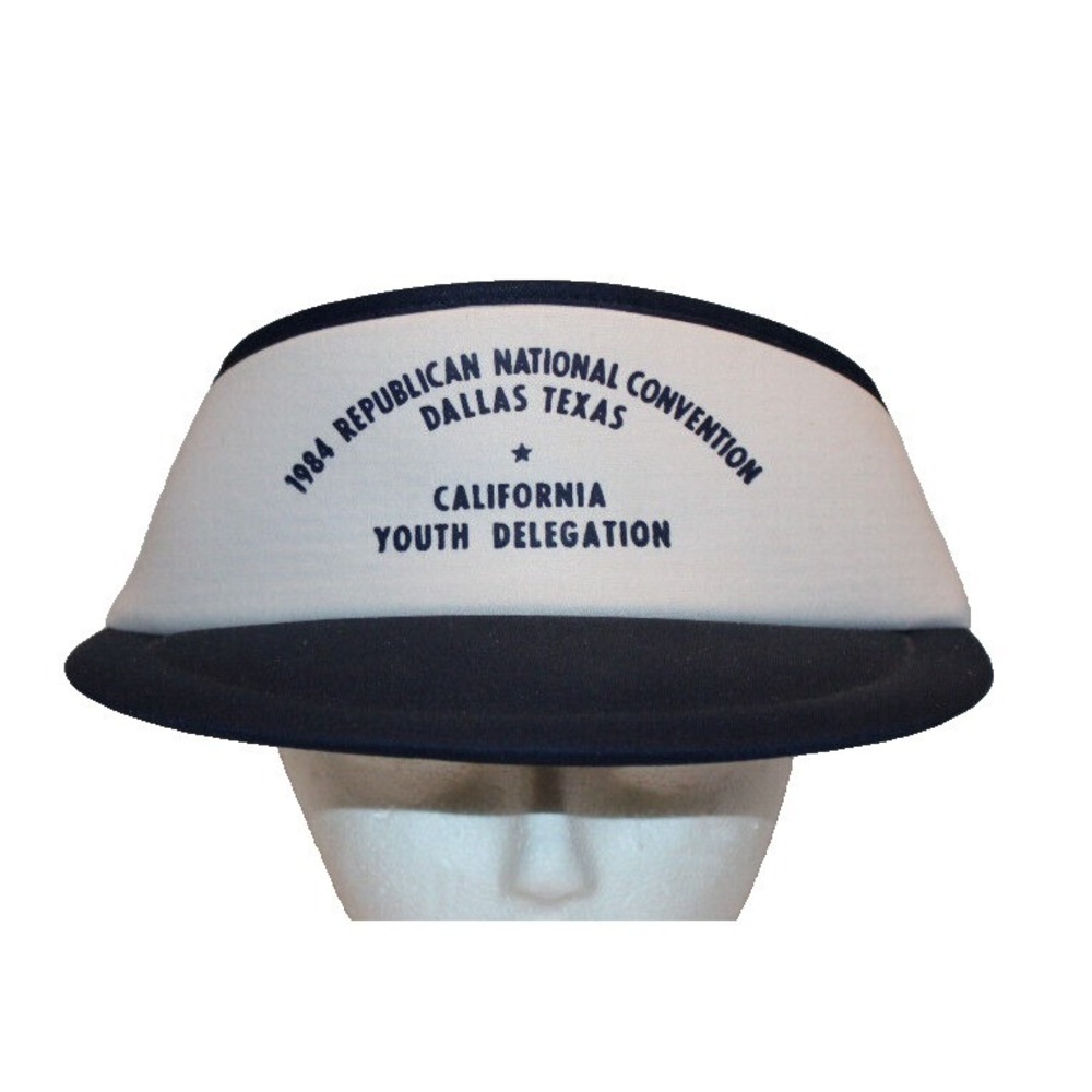 VTG 1984 Republican National Convention CA Youth Delegation visor cap Dallas TX